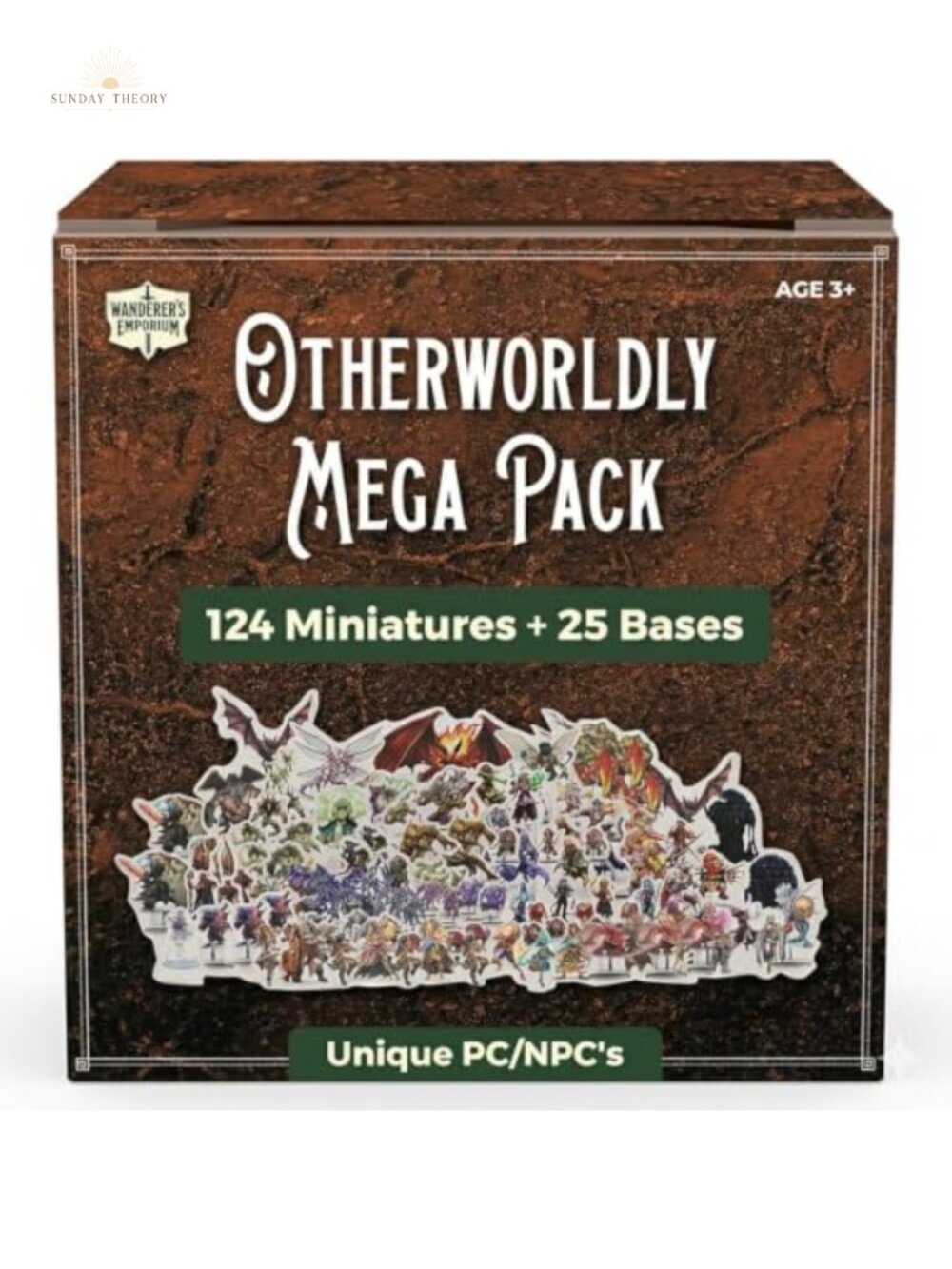 DND Miniature Standees Flat Minis with Bases 28mm-32mm Scale Starter Set